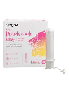 Sirona Sirona Applicator Tampons for Heavy & Super Heavy Flow - 16 tampons  - Image 1