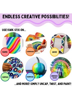 The Pencil Grip Kwik Stix Solid Tempera Paint Sticks, 12 Colors, Washable Paint Sticks for Kids, Super Quick Drying, Non-Toxic, Allergen Free, Paint Sticks in Classic Rainbow Colors, Paint for Kids and Toddlers  - Image 5
