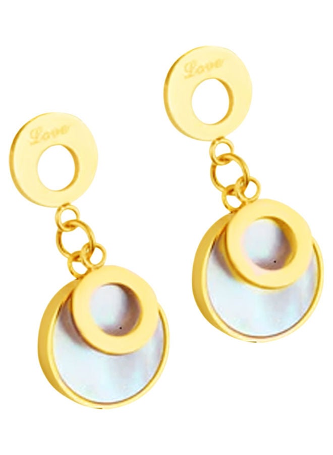 AIWANTO Round Drop Multi Layer Dangle Stud - Image 3