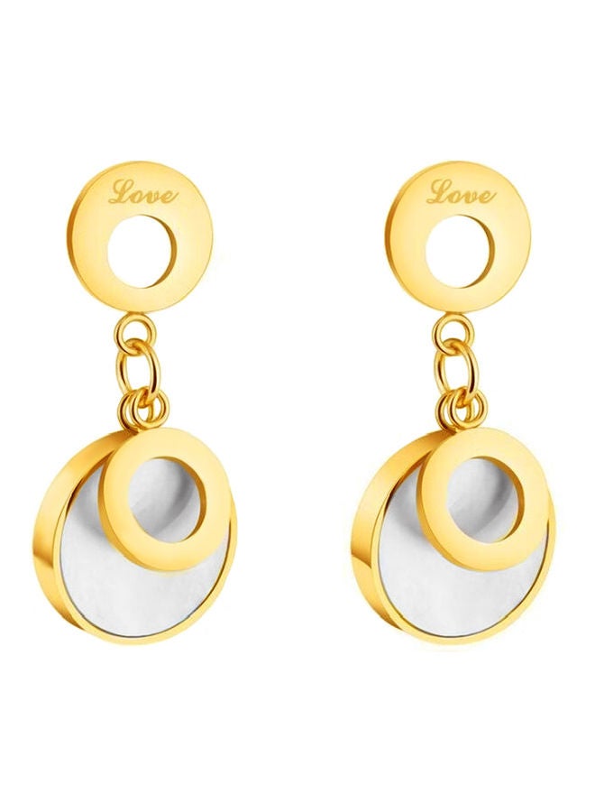 AIWANTO Round Drop Multi Layer Dangle Stud - Image 1