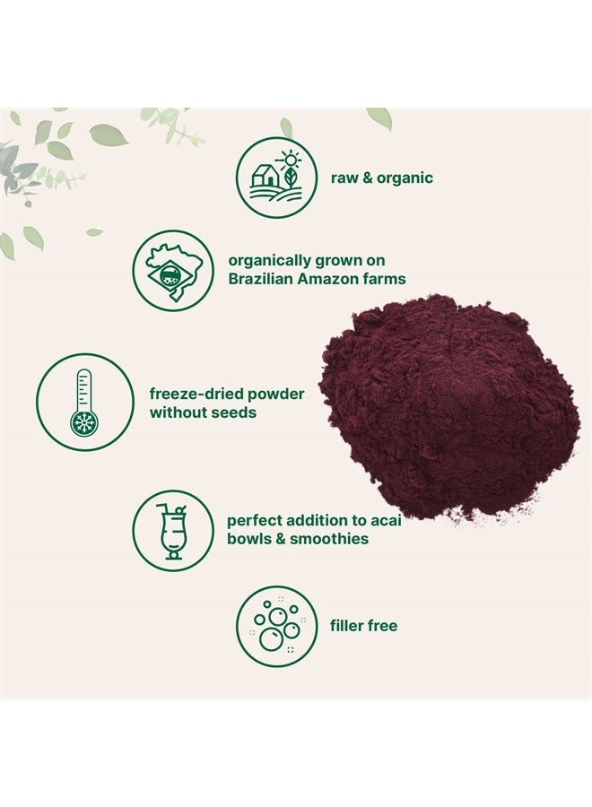 Micro Ingredients Organic Acai Powder, 8oz | 100% Natural Fruit Powder | Freeze-Dried Brazilian Wildberry Source | No Sugar & Additives | Great Flavor for Drinks, Smoothie, & Beverages | Non-GMO & Vegan Friendly - Image 3