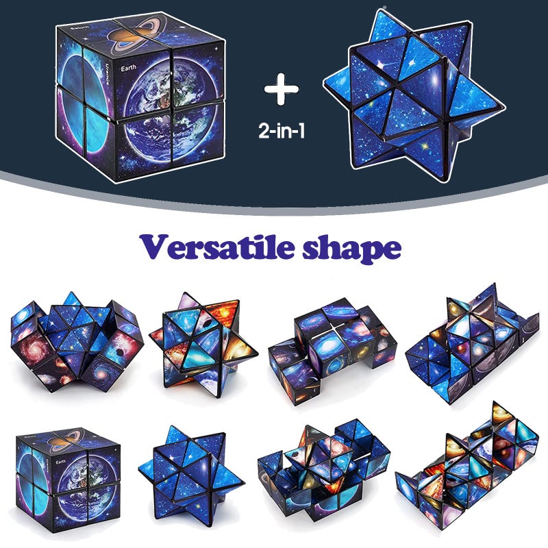 Luaxkpi Toys for Boys Age 8-12 Gifts for 9 10 11 12 Year Old Boy Girls, Infinity Cube Fidget Toy for Kids Ages 8-10 Star Cubes for Boys Girl Toys 10-12 Years Old Birthday Presents Gift Ideas - Image 2