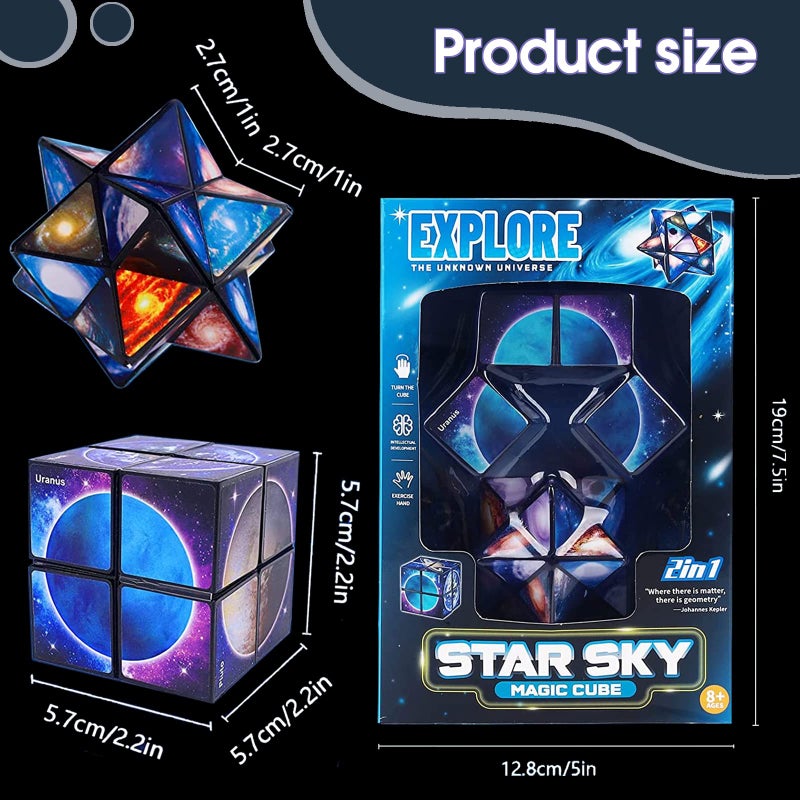 Luaxkpi Toys for Boys Age 8-12 Gifts for 9 10 11 12 Year Old Boy Girls, Infinity Cube Fidget Toy for Kids Ages 8-10 Star Cubes for Boys Girl Toys 10-12 Years Old Birthday Presents Gift Ideas - Image 5