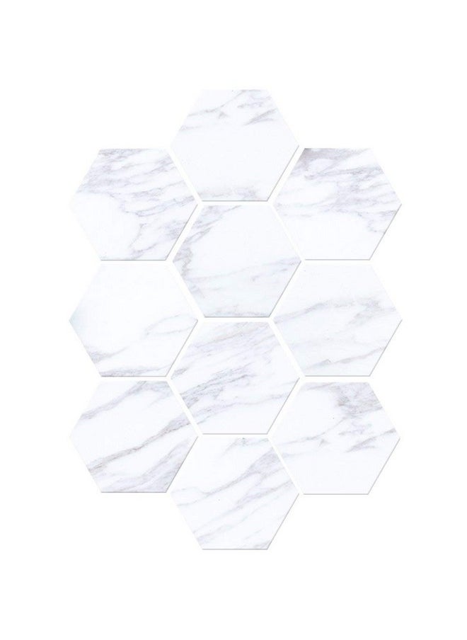 Alwayspon 10 Pcs Hexagon Nonslip Vinyl Floor Sticker For Home Decor Peel And Stick Selfadhesive Wallpaper Sticker For Living Room Kitchen Bathroom 7.9X9.1Inch 061  - Image 1