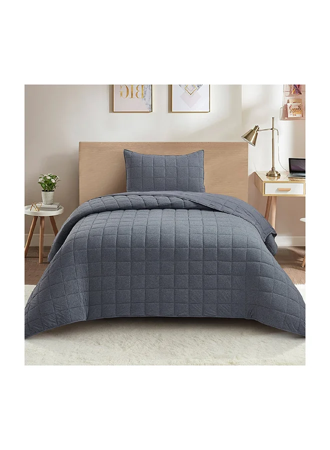 Home Box Knitnook Cotton Jersey 2-Piece Twin Summer Quilt Comforter Set 220 x 150 cm