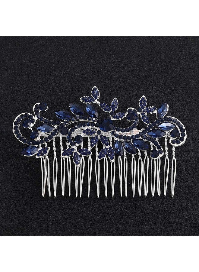 Asphire Bridal Hair Comb Iced Out Sapphire Crystal Hair Comb Vintage Elegant Marquise Headpiece Wedding Hairpiece For Women And Girls (Blue) - Image 3