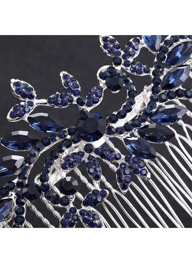 Asphire Bridal Hair Comb Iced Out Sapphire Crystal Hair Comb Vintage Elegant Marquise Headpiece Wedding Hairpiece For Women And Girls (Blue) - Image 4