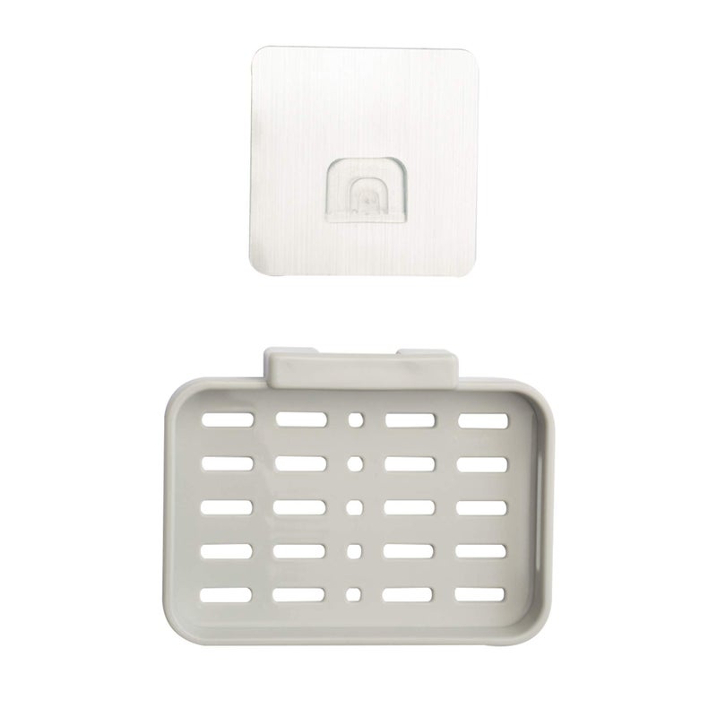 Klaxon Plastic Magic Sticker Series Self-Adhesive Waterproof Kitchen Bathroom Soap Holder (Beige) - Image 5