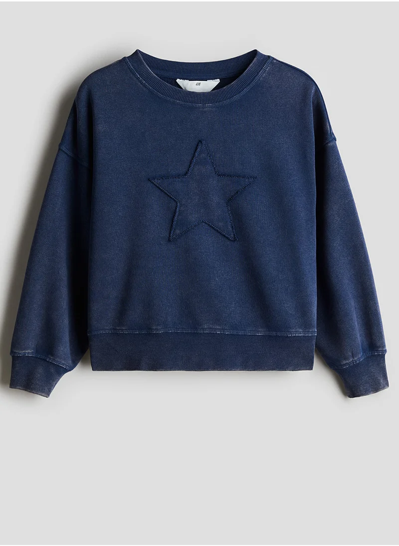 اتش اند ام Motif-Detail Sweatshirt