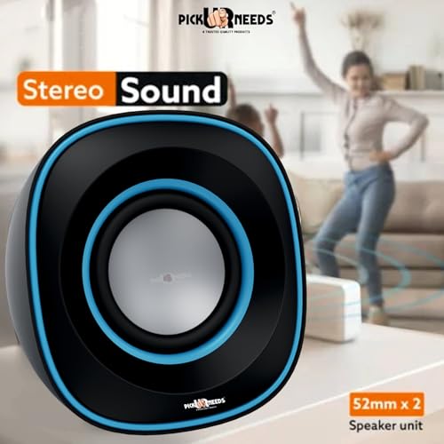Pick Ur Needs Computer Speaker Multimedia Sound Bass Subwoofer Speaker System for PC Laptop (Silver) (Blue) - Image 2
