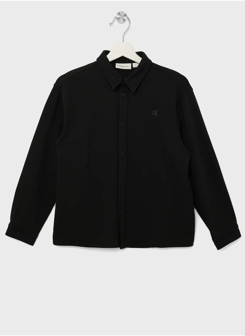 كالفن كلاين جينز Youth Twill Punto Shirt