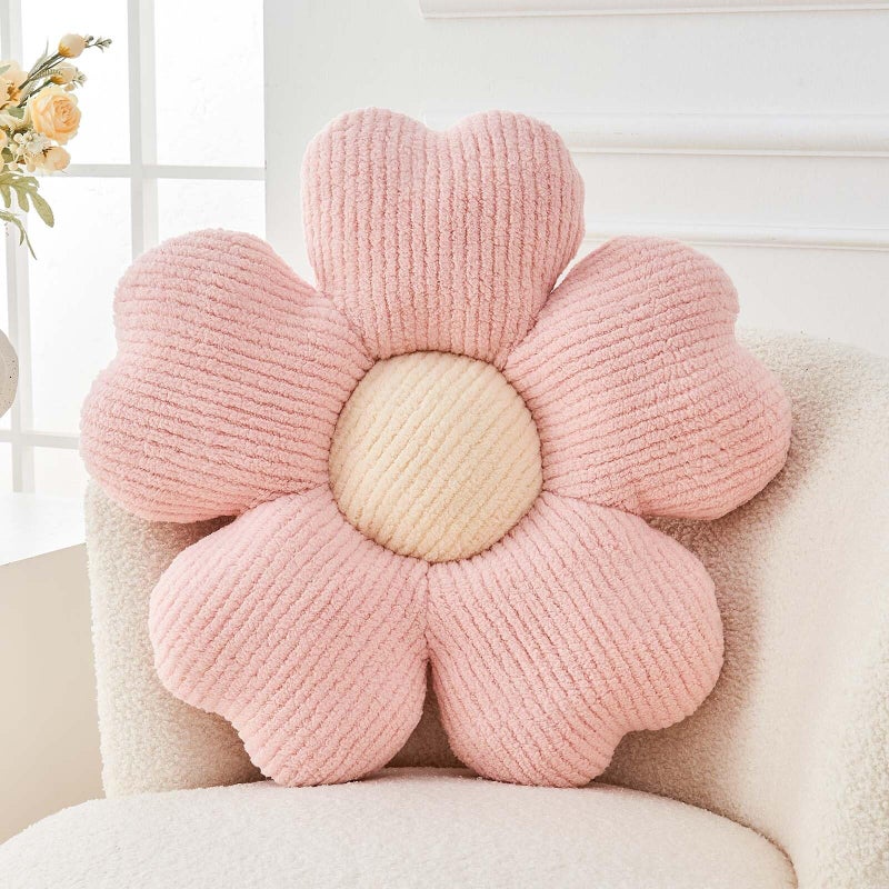 Kcvvcr Flower Throw Pillow Cute Flower Shaped Pillow Decorative Throw Pillow for Bed Couch Soft Daisy Pillows Floor Seating Cushion Cushions 149 Inch Light Pink - Image 2