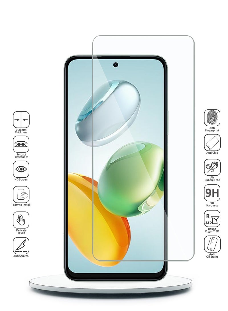 دبليو تيك واقي شاشة من الزجاج المقوى من هونر X7c 4G 2024 Premium Series 9H 2.5D (MSG9CN) - شفاف - Image 2