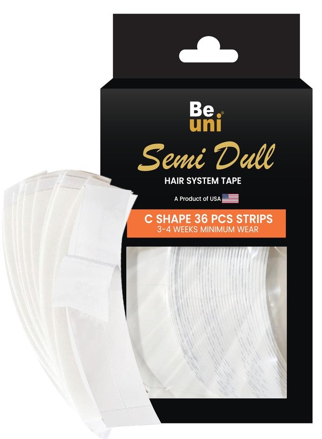 Beuni Semi Dull No Shine Strips Wig Tape - Ultra Hold for Hair Patch & Lace Wig - 3 to 4+ Weeks Hold, Matte Invisible Finish, Sweatproof Grip - 36 Pcs for Men & Women - Image 1