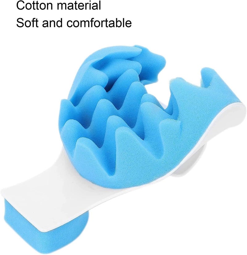 FEELING MALL Neck and Shoulder Relaxer Massage Traction Device Neck Massage Cervical Pillow for Pain Relief Management and Cervical Spine Alignment Stretch Blue - Image 5