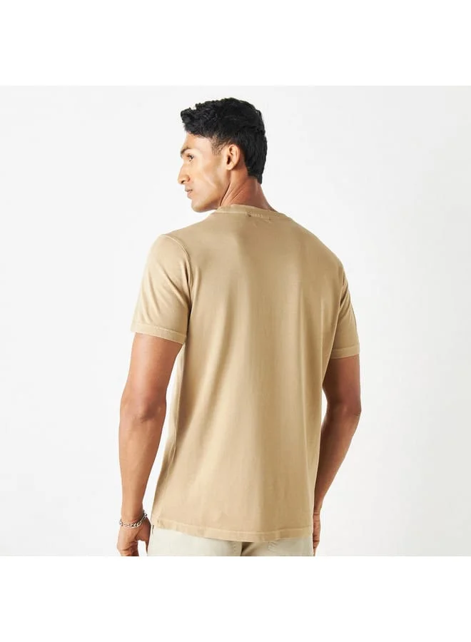 Ecko Unltd. Ecko Unltd Logo Embroidered Crew Neck T-shirt with Short Sleeves