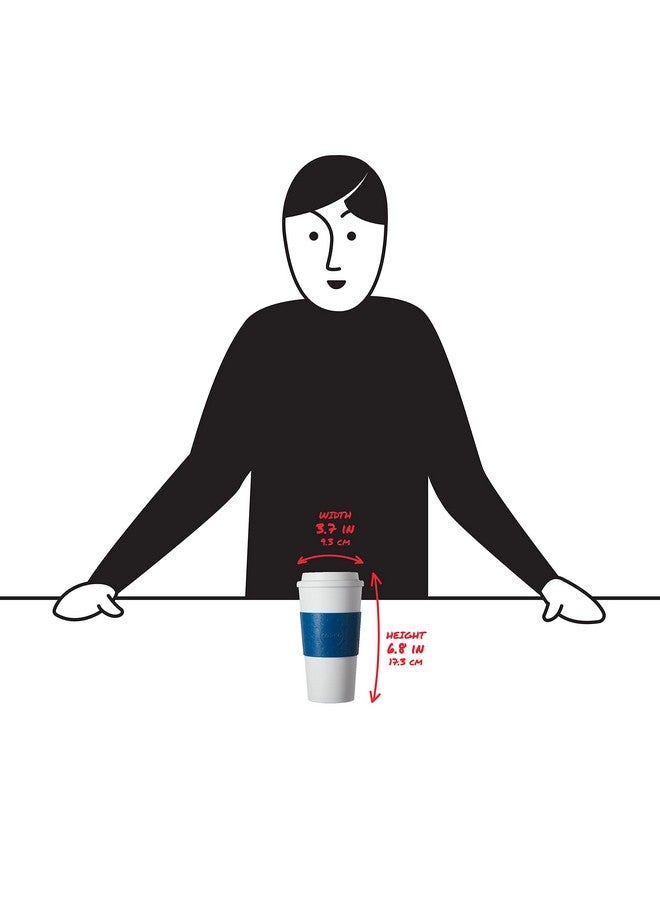 Copco Acadia 16 oz Travel Mug - Insulated Reusable Coffee Tumbler with Double-Walled Plastic, Leak-Proof Lid, BPA-Free - Portable Mug for Hot & Cold Drinks, Cup Holder Friendly (Blue) - Image 3