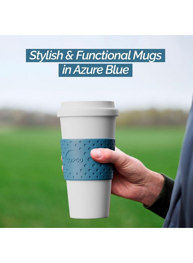 Copco Acadia 16 oz Travel Mug - Insulated Reusable Coffee Tumbler with Double-Walled Plastic, Leak-Proof Lid, BPA-Free - Portable Mug for Hot & Cold Drinks, Cup Holder Friendly (Blue) - Image 4