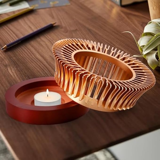 NALACAL سخان إبريق الشاي، سخان شاي من الألومنيوم مع حامل شمعة الشاي، سخان إبريق الشاي لتسخين الشاي والقهوة والحليب، سخان طعام محمول للتخييم والسفر، ذهبي - Image 4