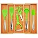 Royal Craft Wood ROYAL CRAFT WOOD Bamboo Kitchen Drawer Organizer and Utensil Holder - Expandable Cutlery Tray for Kitchen Utensils,  - Image 2