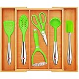 Royal Craft Wood ROYAL CRAFT WOOD Bamboo Kitchen Drawer Organizer and Utensil Holder - Expandable Cutlery Tray for Kitchen Utensils,  - Image 1