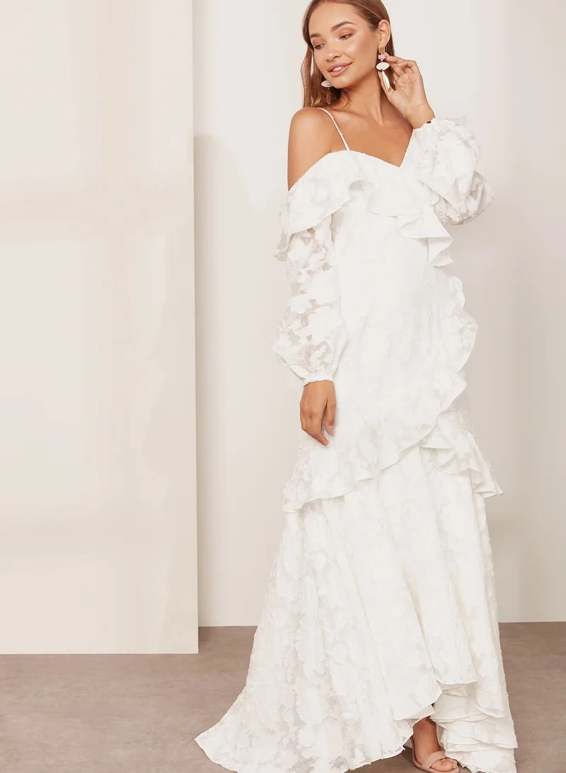Keepsake Radar Ruffle Detail Maxi Dress