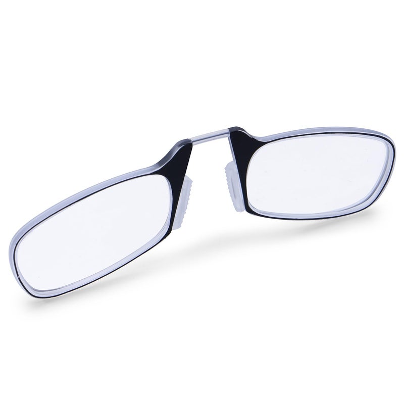 AEC Nose Resting Reading Glasses Power Full Rim Stylish Dual-Tone Plastic Frame Eyeglasses with Phone Attachable Case for Men and Women - Image 1