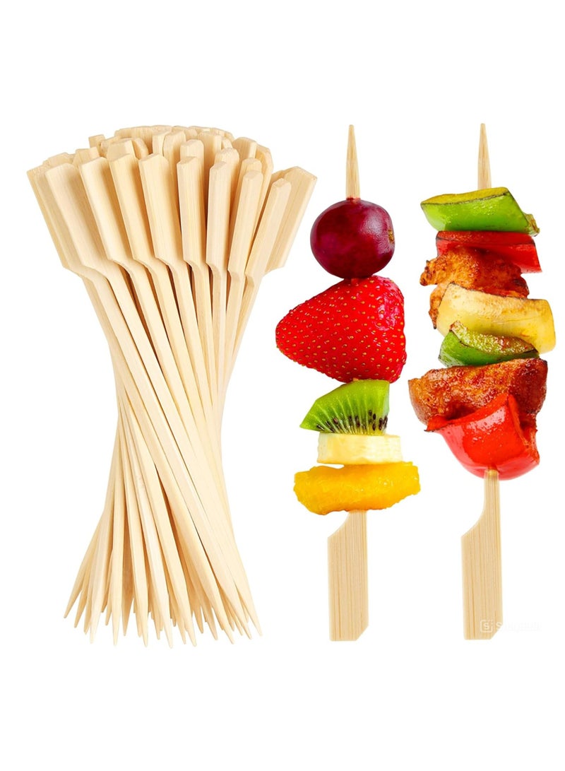 LAVISH 100PCS Bamboo Cocktail Picks – 20 CM/7.8 inch Paddle Skewers for Appetizers, BBQ, Fruit, Sandwiches, Drinks & Party Snacks – Fancy Wooden Toothpicks for Home, Office, Restaurant & Events - Image 2