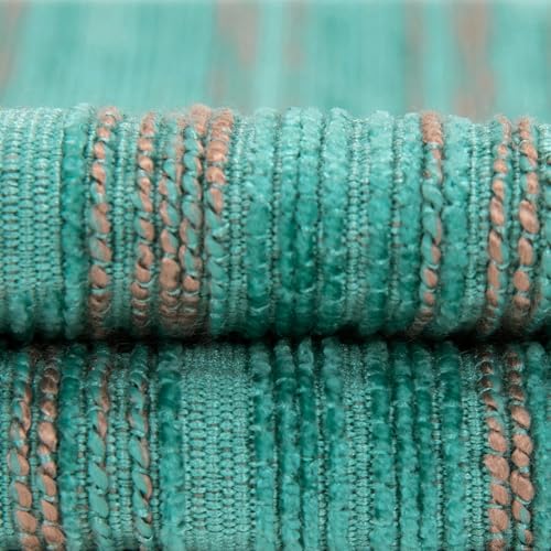 Yeiotsy Decorative Pillow Covers Teal, Pack of 2, Modern Striped Throw Pillow Cases Geometric Cushion Covers (Teal, 18 X 18 Inches) - Image 3