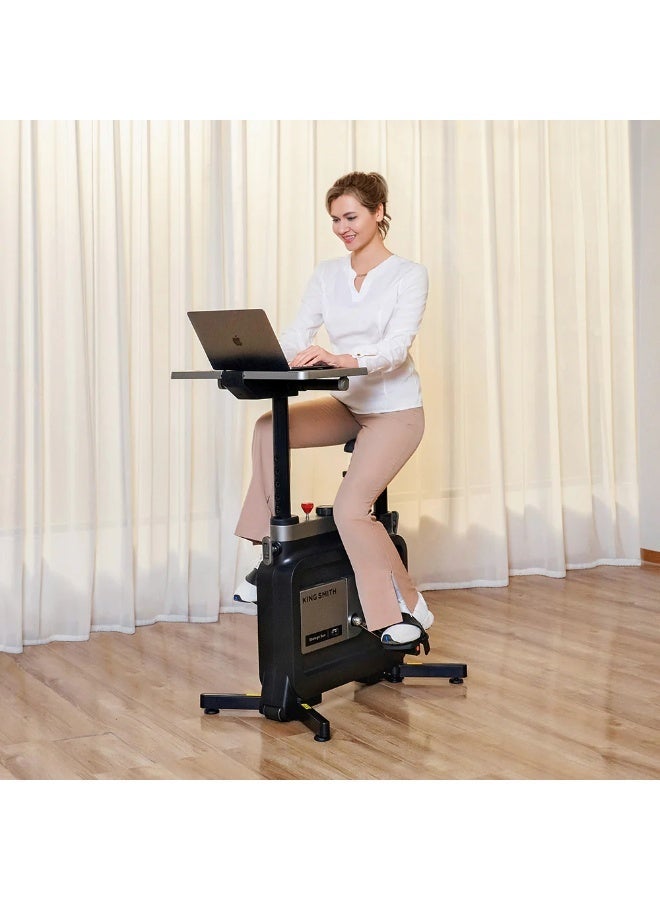 كينج سميث KingSmith W1B Foldable Exercise Bike with Desk – Under Desk Indoor Cycling Bike, 8-Level Magnetic Resistance, Quiet Home Workout Equipment, 120kg Capacity - Image 1