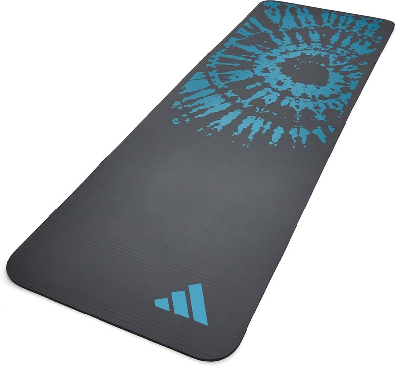 Adidas Tie-Dye Yoga Mat Blue Non-Slip Lightweight Mat for Yoga, Pilates & Stretching - Image 2