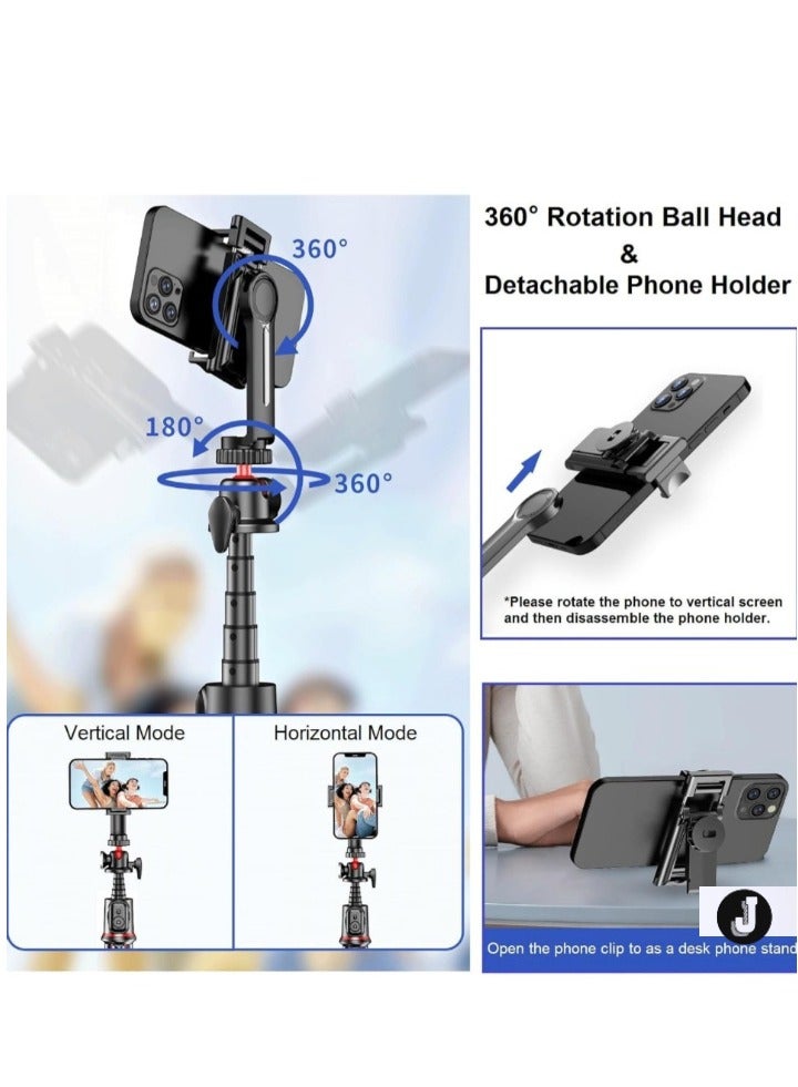 JAJEEK Flexible Phone Tripod Selfie Stick – Octopus Camera Stand with Remote, 360° Rotation, Extendable & Portable for iPhone & Android Video Recording - Image 2