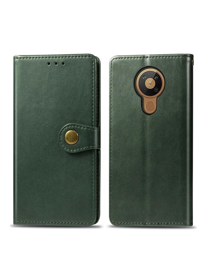 S-TOP Case For Nokia 5.3 Retro Solid Color Leather Buckle Phone Case with Lanyard & Photo Frame & Card Slot & Wallet & Stand Function - Image 1