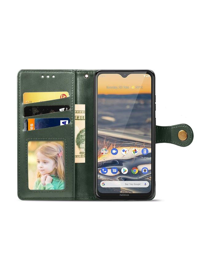 S-TOP Case For Nokia 5.3 Retro Solid Color Leather Buckle Phone Case with Lanyard & Photo Frame & Card Slot & Wallet & Stand Function - Image 4