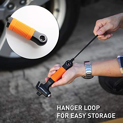 Stinger Super Duty Car Emergency Escape Tool, Hardened Carbon Steel Vehicle Safety Hammer, Spring Loaded Window Breaker, Razor Sharp Seat Belt Cutter, Auto Accident Life-Saving Rescue Tool (Orange) - Image 5