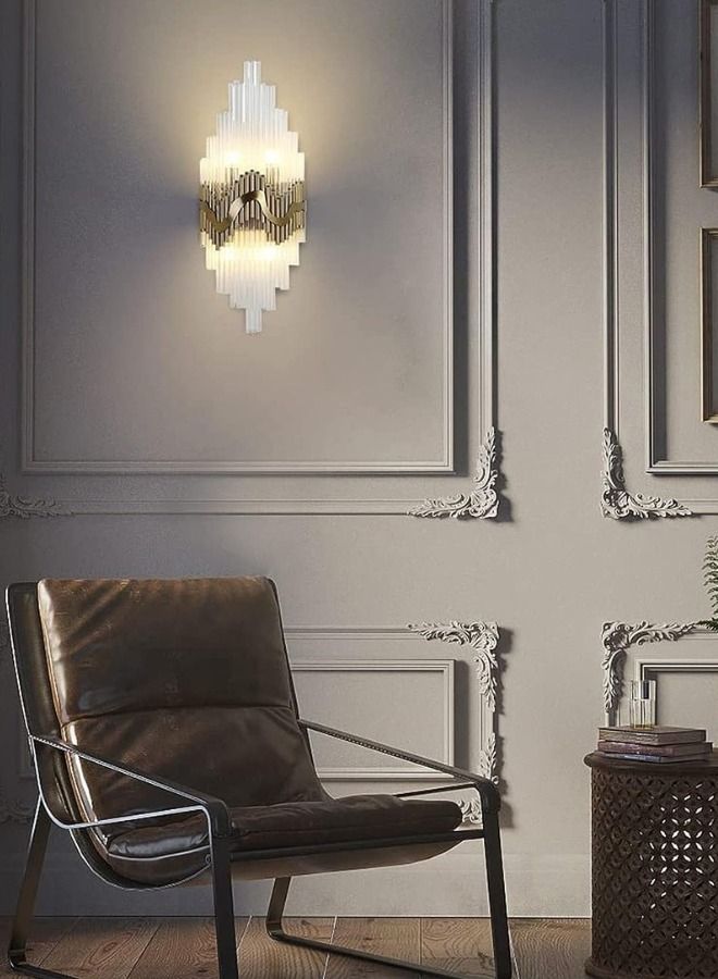 تارجت مصباح حائط كريستالي حديث باللون الذهبي لغرفة المعيشة وغرفة النوم والمدخل والممر - Image 4