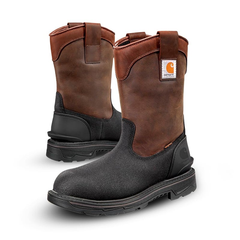 Carhartt Ironwood Waterproof Insulated Safety Toe Work Boots for Men - 11-inch Wellingtons with 400g Insulation, EH & Slip-Resistant Outsoles, Brown/Black - 11 M - Image 1