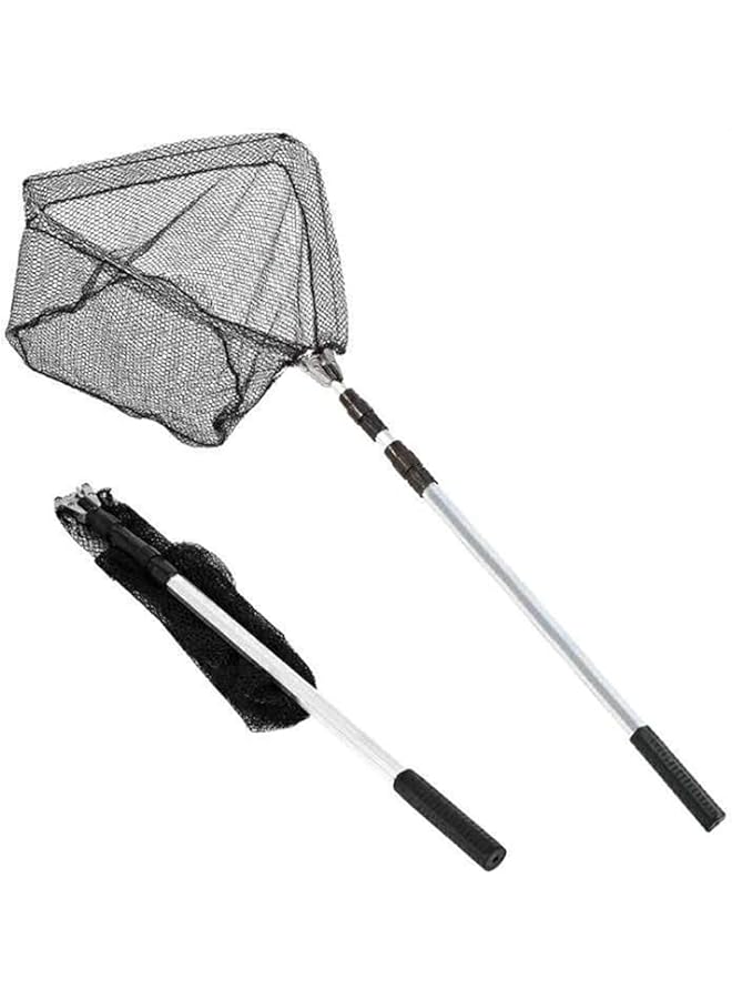 PROMASS Fishing Folding Landing Net & Extending Foldable Pole Handle Fishing Net