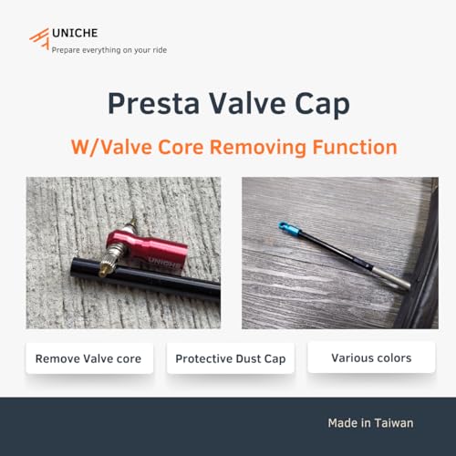 UNICHE Bike Presta Valve Cap with Valve Core Removing Function, Fits Presta French Valves on MTB, Road Bikes, Gravel Bikes (Grey) - Image 4
