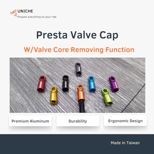 UNICHE Bike Presta Valve Cap with Valve Core Removing Function, Fits Presta French Valves on MTB, Road Bikes, Gravel Bikes (Grey) - Image 3