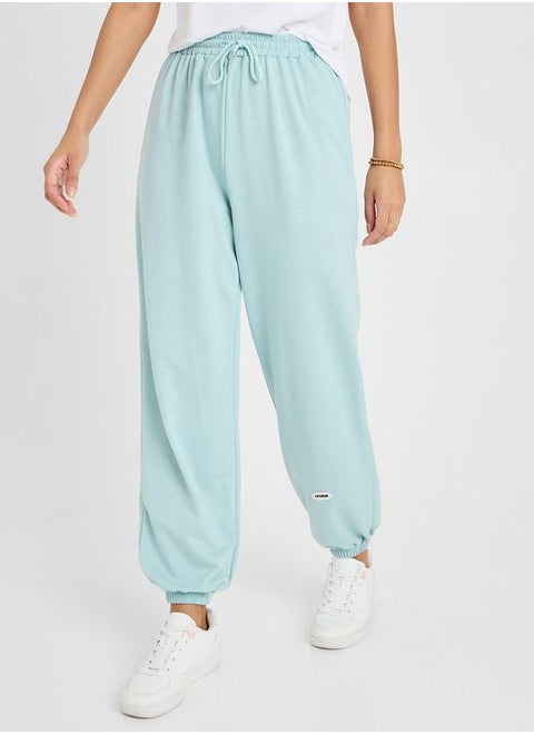 High Rise Relaxed Fit Drawcord Jogger