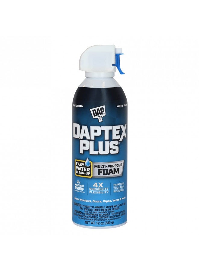 Dap 18836 DAPtex Plus Ltx Foam Sealant Raw Building Material, 12 oz, White - Image 1