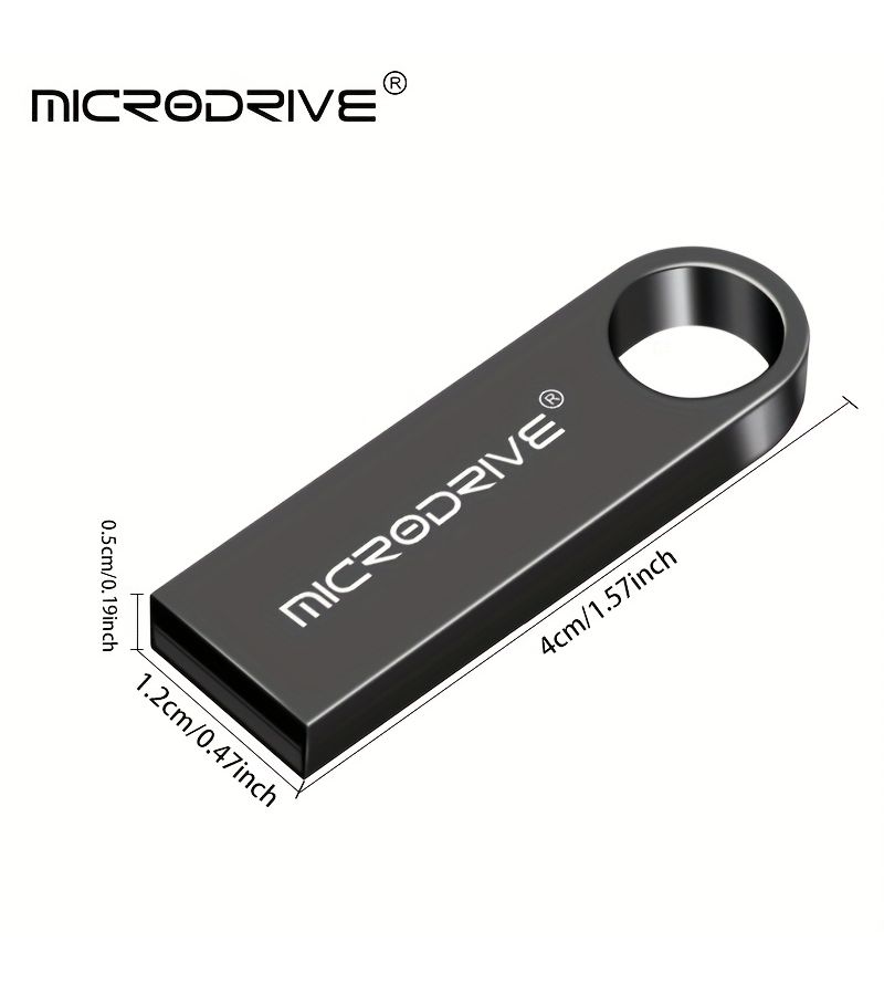 ذاكرة فلاش USB 2.0 عالية السرعة بسعة 128 جيجابايت، فضية اللون، محمولة لتخزين الموسيقى والأفلام والصور والملفات - Image 2