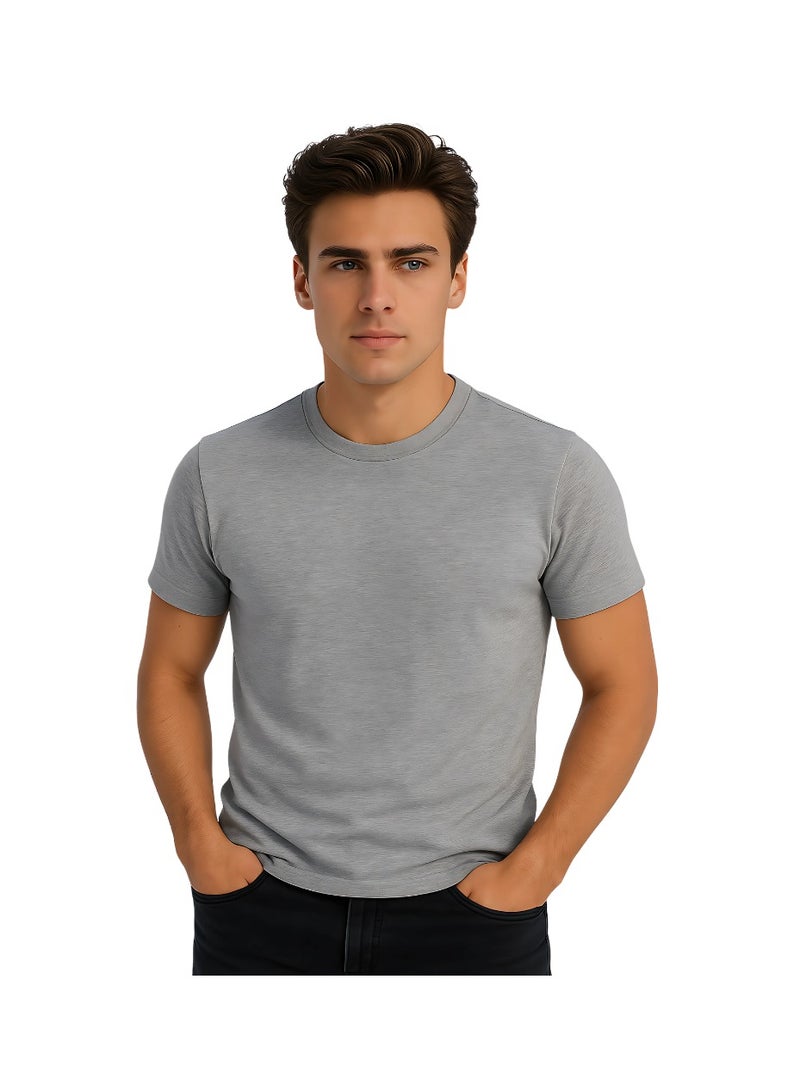 PRINTSHOP4ME Adult Round Neck Men's T Shirt 170 GSM Pure Cotton Basic Colors - Image 2