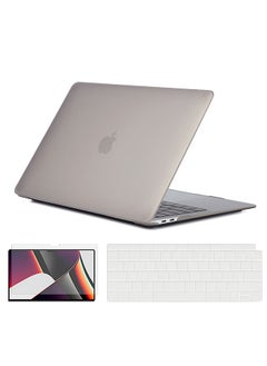 O Ozone Slim Rubberized Matte Case Compatible with MacBook Air 13 inch (A1932,A2179,A2337, 2018-2020) Hard Case with Keyboard Cover & Protector, Grey  - Image 1