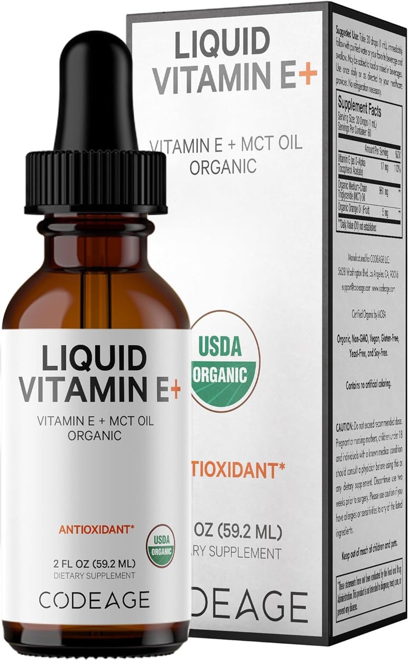 Codeage Liquid Vitamin E + MCT Oil 2 Fl Oz - Image 1