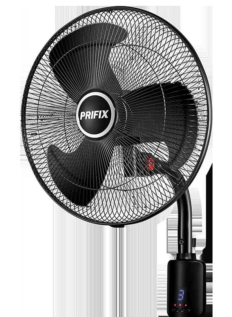 بريفيكس مروحة حائط شارك WFS-181 مع ريموت كنترول – قوية، 3 سرعات، تصميم عصري موفر للمساحة - Image 3