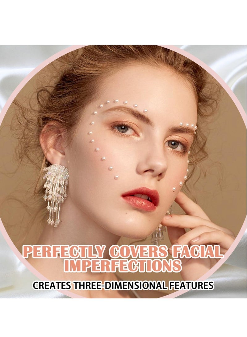 Captaintech Concealer Contour Palette,15 Colors Cream Contour Makeup Palette with Brush,Contouring Liquid Foundation Concealer Palette Highlighting Makeup Kit for Conceals Dark Circles,Blemish - Image 3