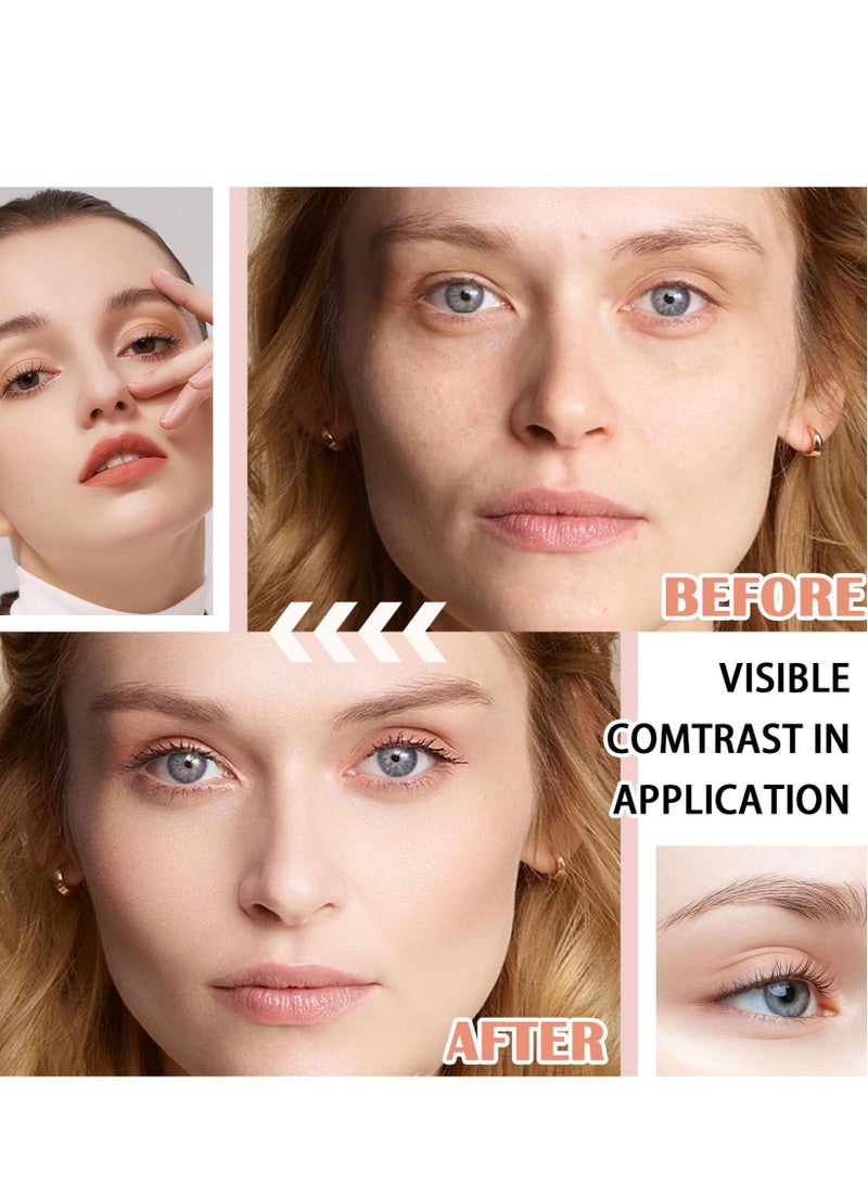 Captaintech Concealer Contour Palette,15 Colors Cream Contour Makeup Palette with Brush,Contouring Liquid Foundation Concealer Palette Highlighting Makeup Kit for Conceals Dark Circles,Blemish - Image 5