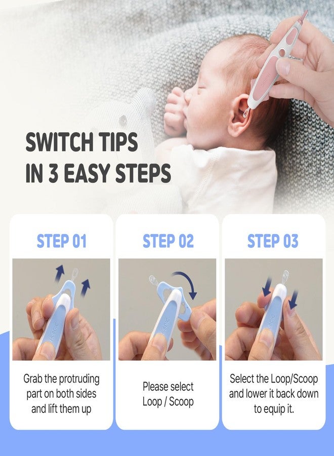 Hubdic HubiBaby 3 in 1 Baby Nose Cleaning Tweezer Booger Remover and Baby Ear Wax Removal Tool with Soft Silicone Dual Ear Wax and Safe Nasal Picker for Newborns Infants & Toddlers - Image 5